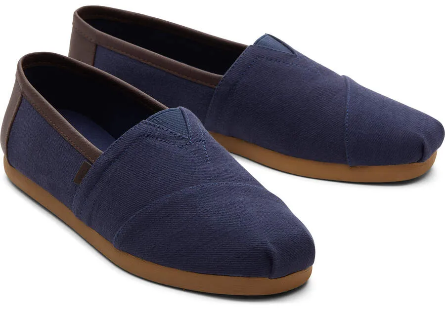 TOMS Mens Alpargata Heavy Twill Espadrille - Deep Navy