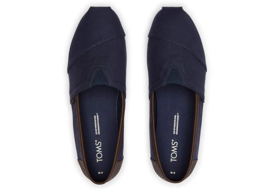 TOMS Mens Alpargata Heavy Twill Espadrille - Deep Navy