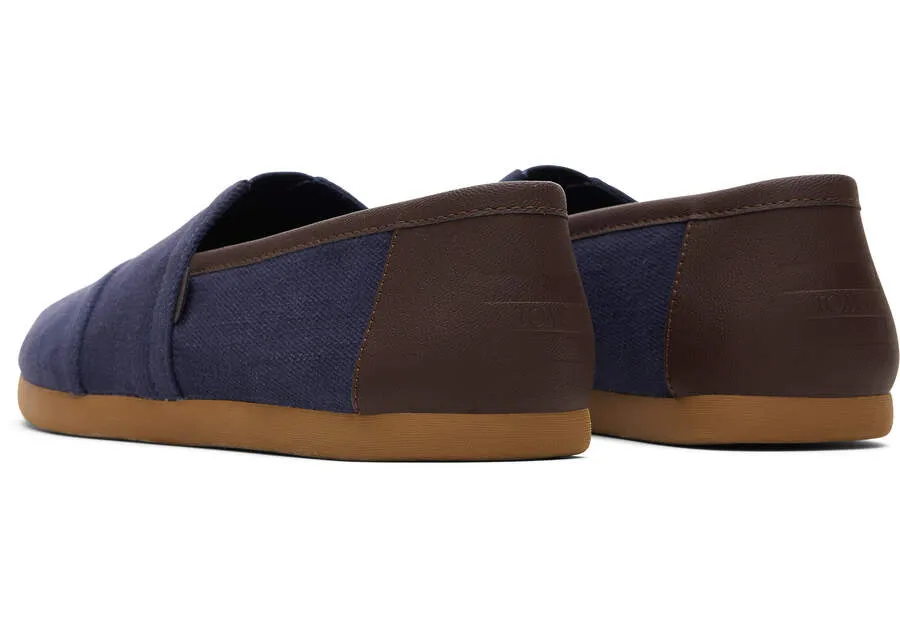 TOMS Mens Alpargata Heavy Twill Espadrille - Deep Navy