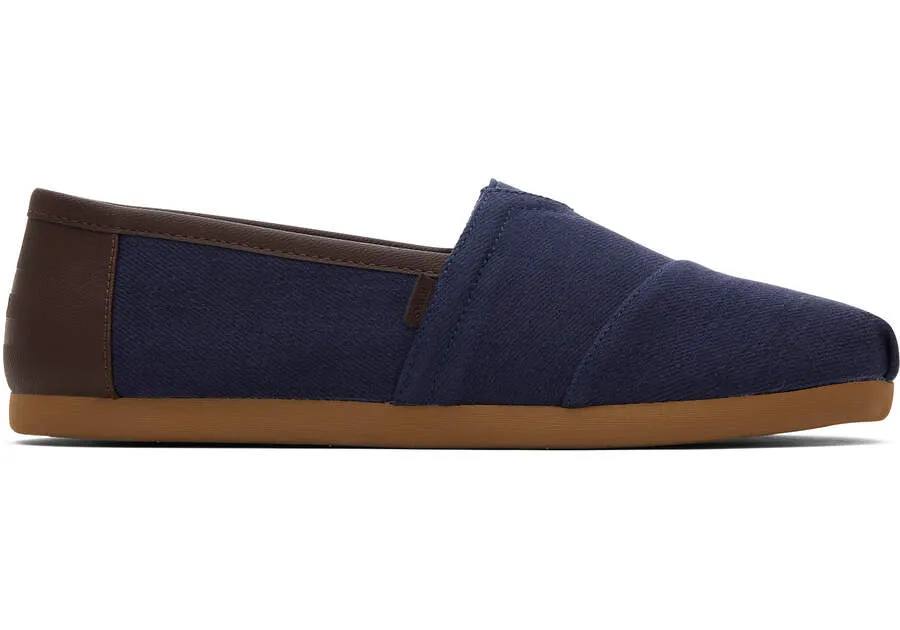 TOMS Mens Alpargata Heavy Twill Espadrille - Deep Navy