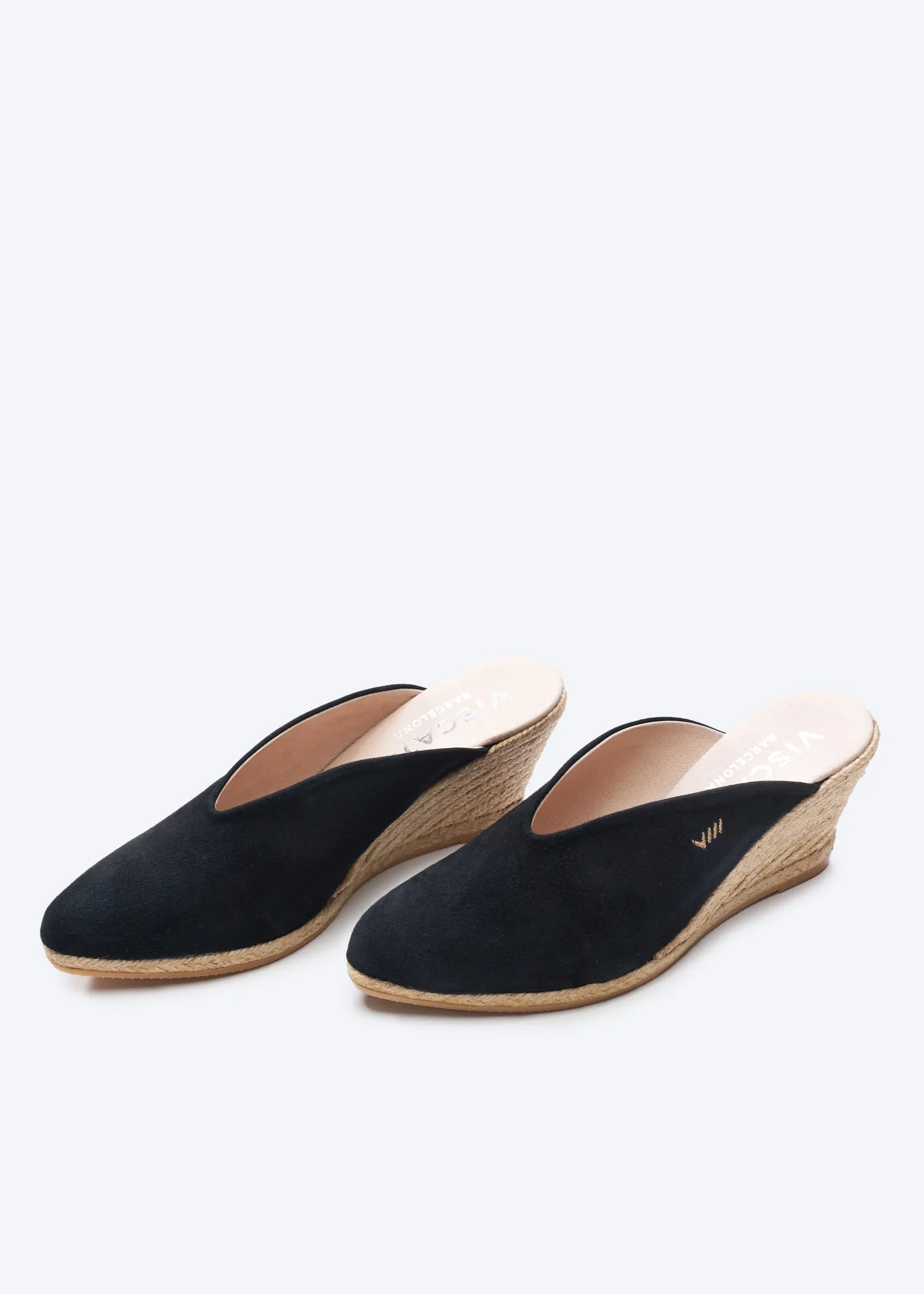 Truja Suede Espadrille Mule Wedges