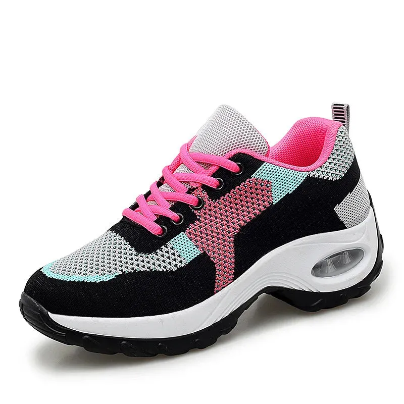 Women's Lightweight Air Cushion Walking Shoes - Breathable Mesh, Casual Sport Shoes for Spring & Autumn