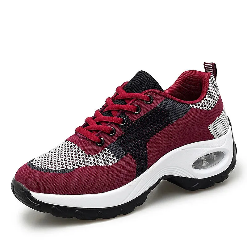 Women's Lightweight Air Cushion Walking Shoes - Breathable Mesh, Casual Sport Shoes for Spring & Autumn