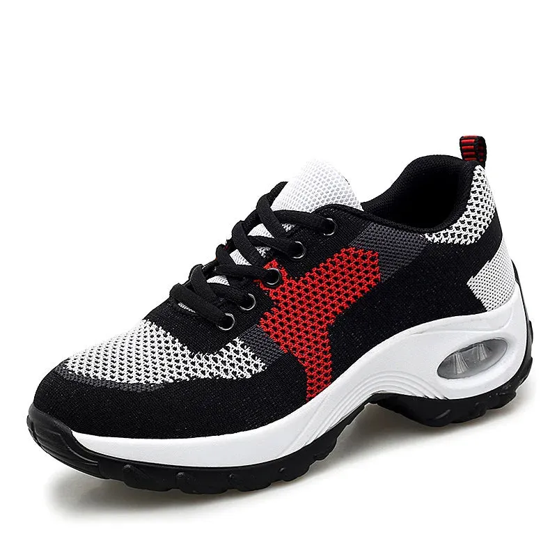 Women's Lightweight Air Cushion Walking Shoes - Breathable Mesh, Casual Sport Shoes for Spring & Autumn