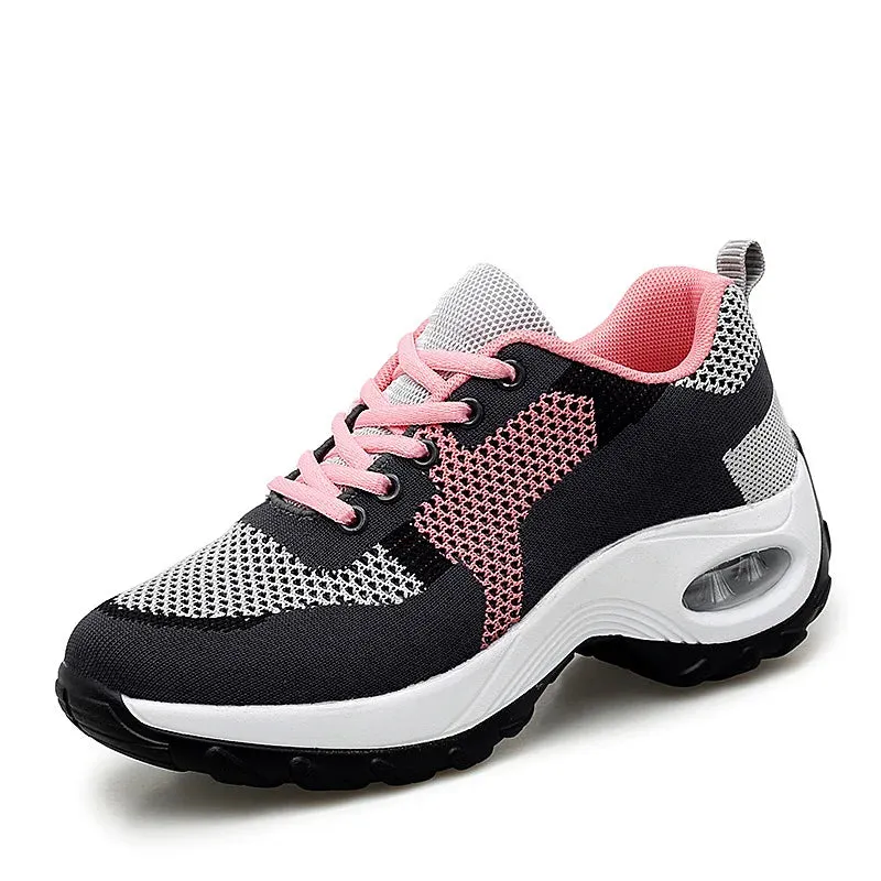 Women's Lightweight Air Cushion Walking Shoes - Breathable Mesh, Casual Sport Shoes for Spring & Autumn