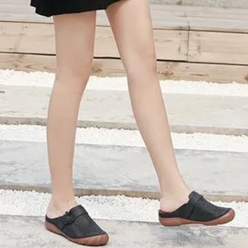 Women's vintage wedge clogs sandals soft comfy walking